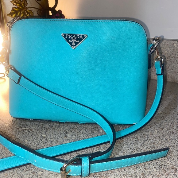 Aqua Blue PRADA Crossbody Purse - Picture 1 of 10